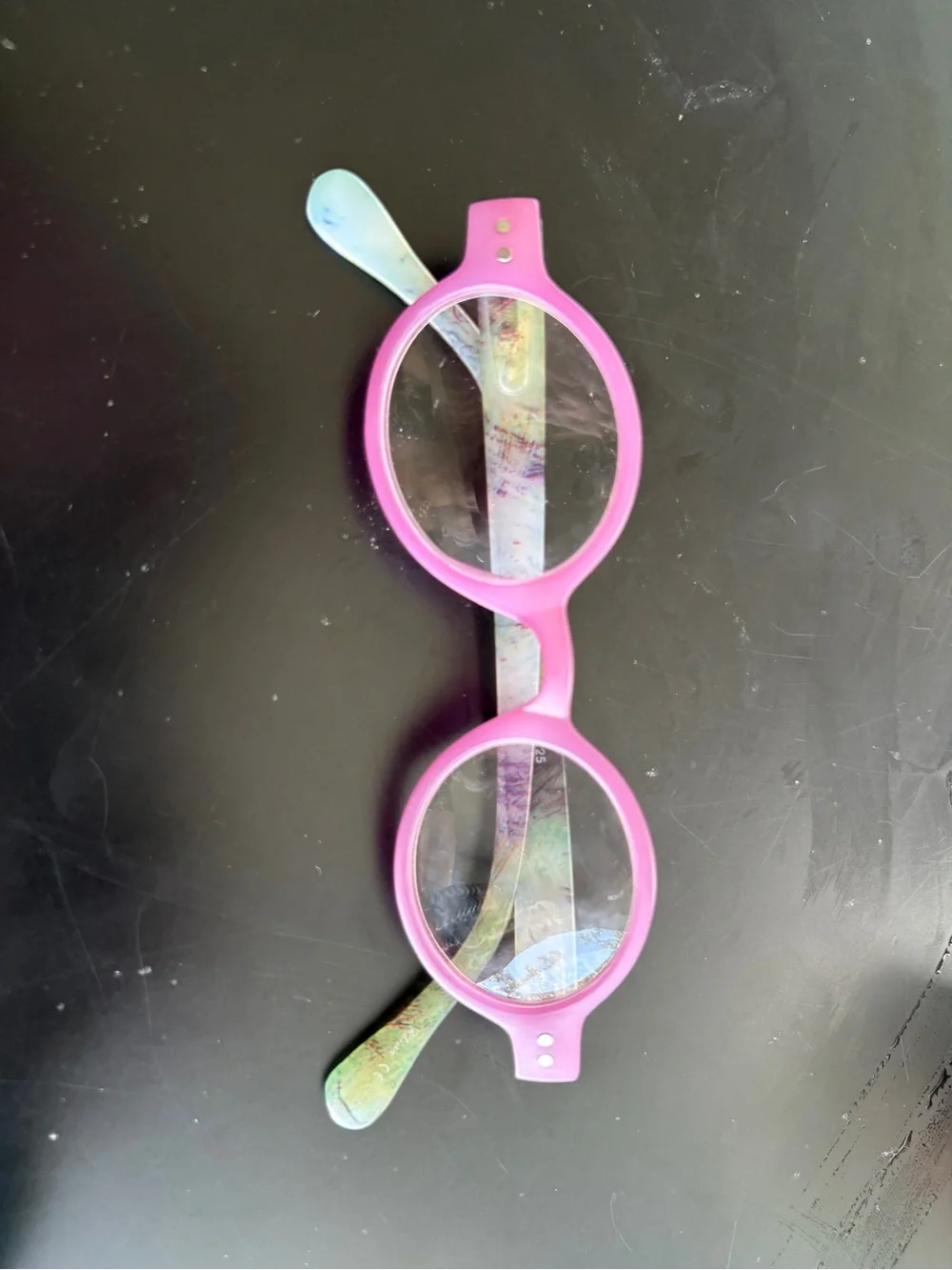 Unbranded Boutique Reading Glasses +1.25 Round Pink Frosted Reader Eyeglasses
